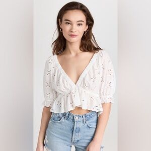 Free People Gardenia Eyelet Top